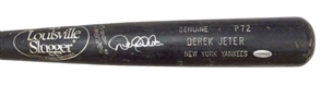 1996 Derek Jeter Game Used and Signed Louisville Slugger Rookie Bat (PSA GU-10)